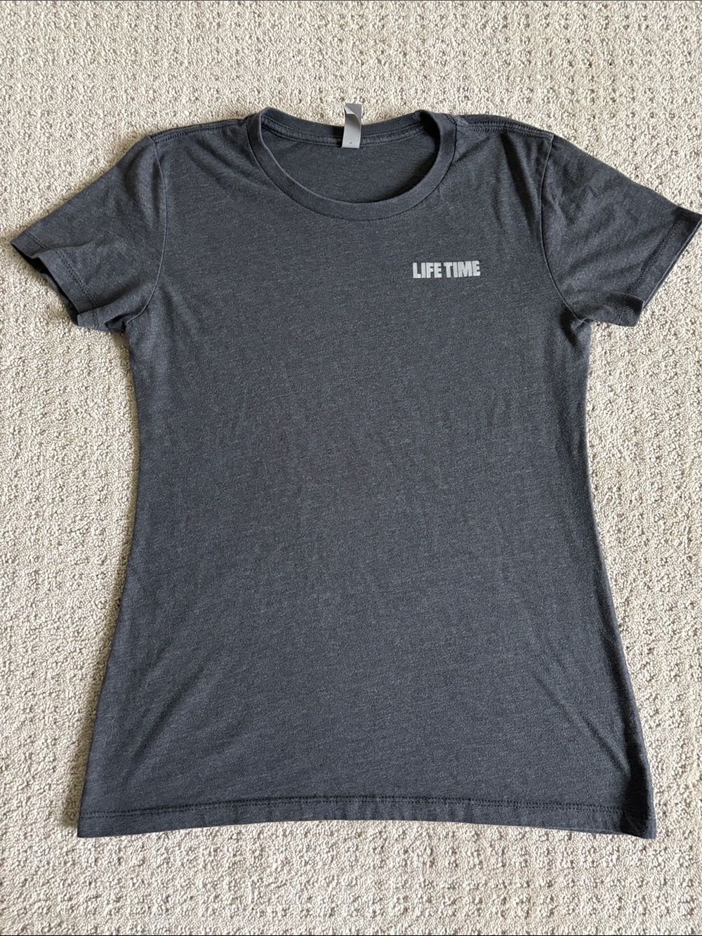 LIFE TIME (Fitness) Branded Dark Gray Short-Sleeve Tee Women’s Size Medium